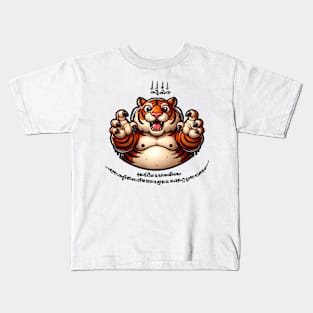 Thai Tattoo Parody "Sak Yant Tiger" Kids T-Shirt